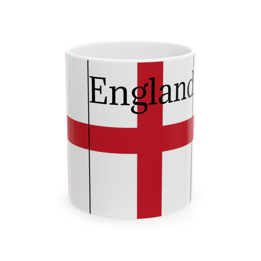 England Flag Ceramic Mug.  11oz & 15oz Patriotic Coffee Cup