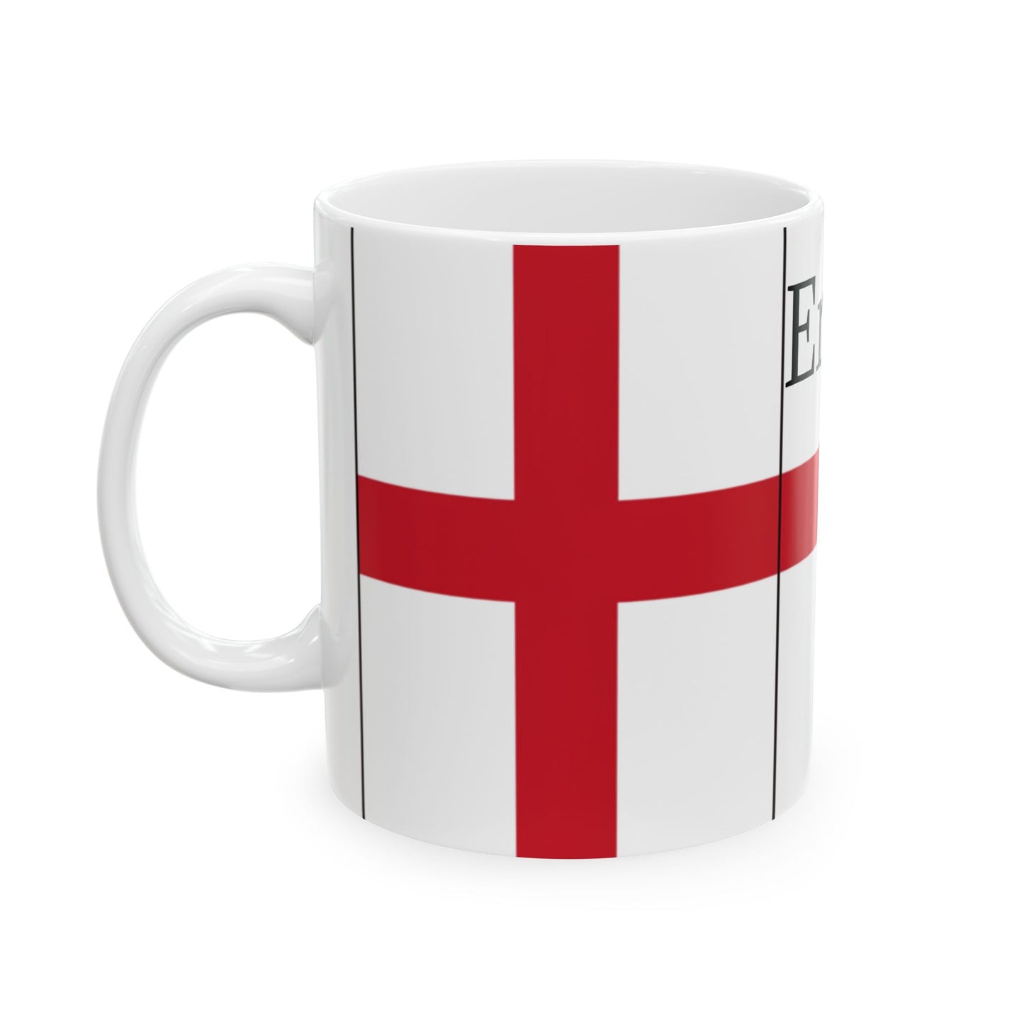 England Flag Ceramic Mug.  11oz & 15oz Patriotic Coffee Cup